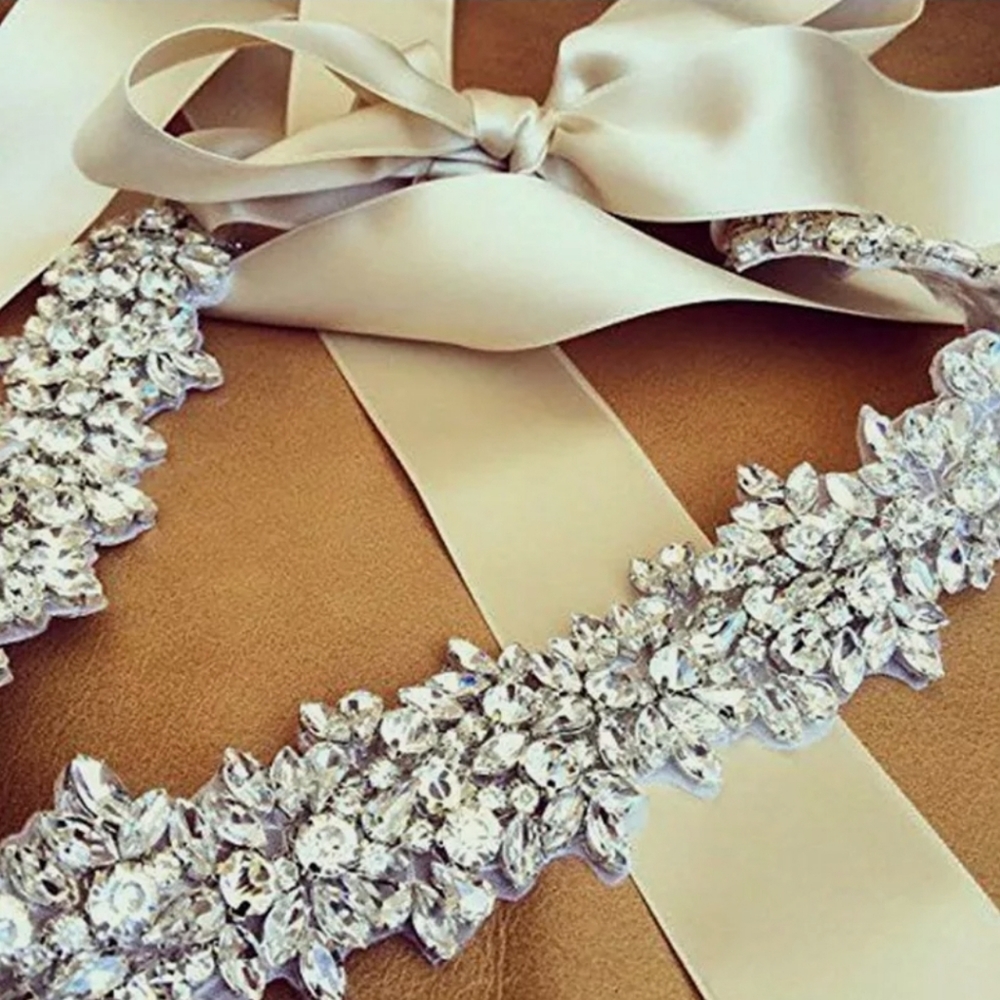 IVORY Gorgeous Rhinestone Bridal Sash/Belt